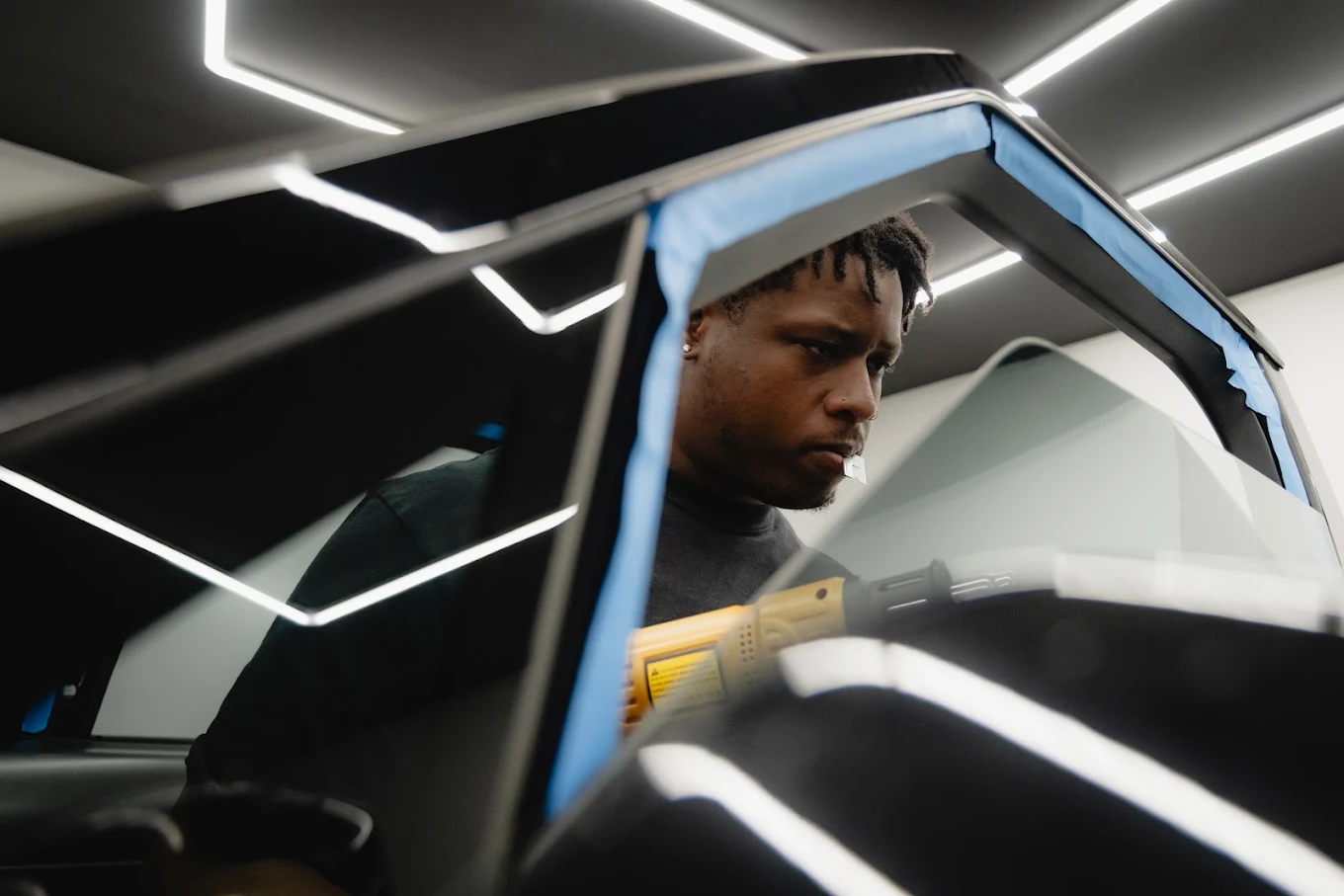 Window tint installation 2 at 86 Auto Lab